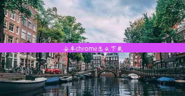 安卓chrome怎么下载