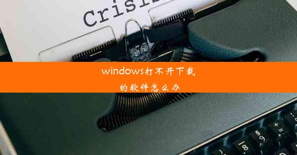 windows打不开下载的软件怎么办