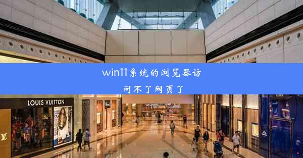 win11系统的浏览器访问不了网页了