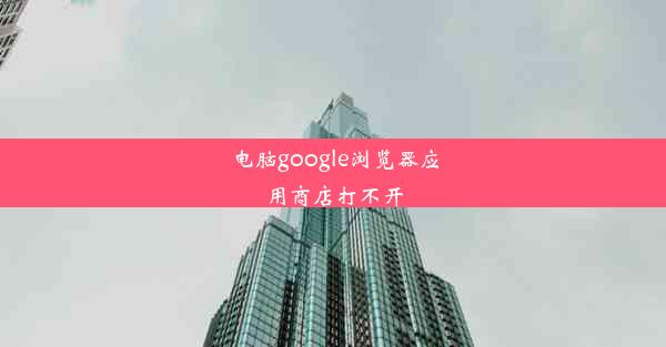 电脑google浏览器应用商店打不开