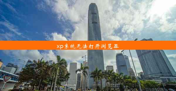 xp系统无法打开浏览器