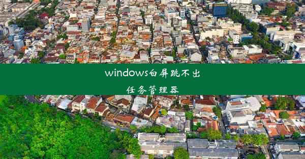 windows白屏跳不出任务管理器