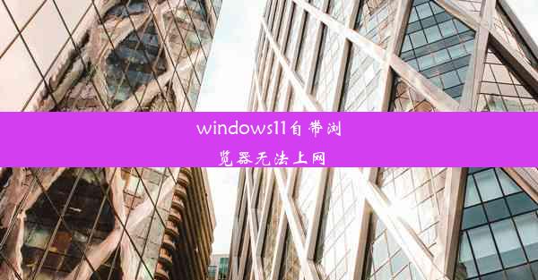 windows11自带浏览器无法上网