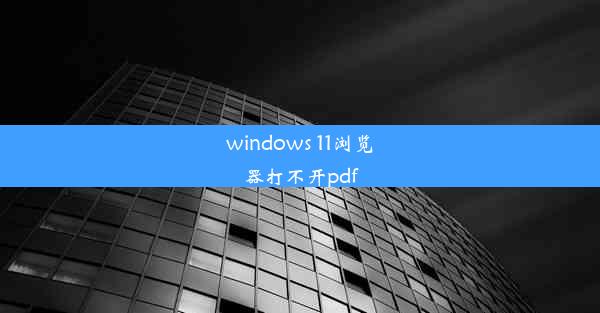 windows 11浏览器打不开pdf