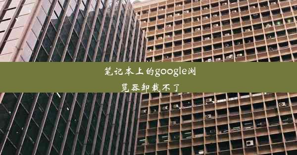 笔记本上的google浏览器卸载不了