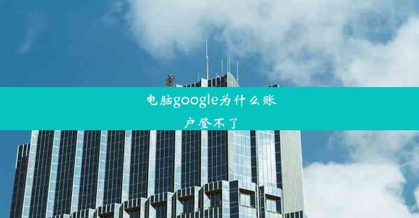 电脑google为什么账户登不了