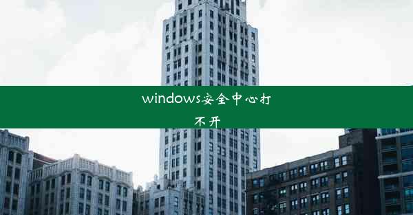 windows安全中心打不开