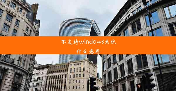 不支持windows系统什么意思