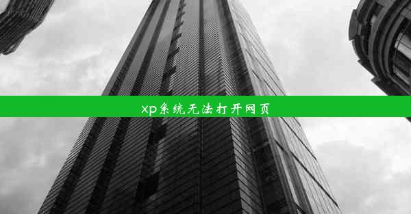 xp系统无法打开网页