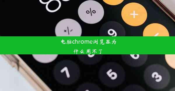 电脑chrome浏览器为什么用不了