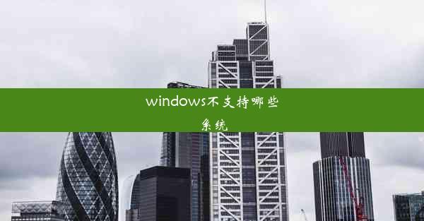 windows不支持哪些系统