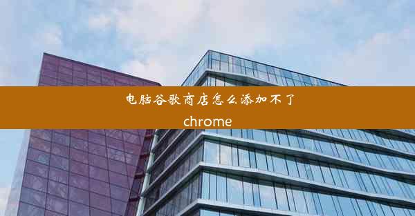 电脑谷歌商店怎么添加不了chrome