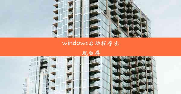 windows启动程序出现白屏