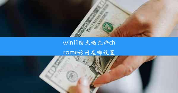 win11防火墙允许chrome访问在哪设置