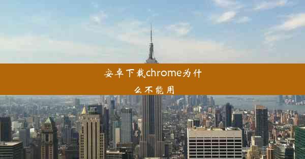 安卓下载chrome为什么不能用