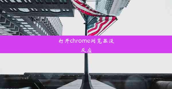 打开chrome浏览器没反应