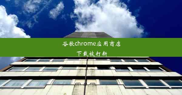 谷歌chrome应用商店下载被打断