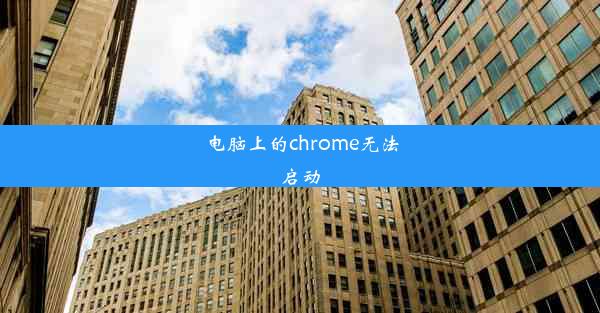 电脑上的chrome无法启动