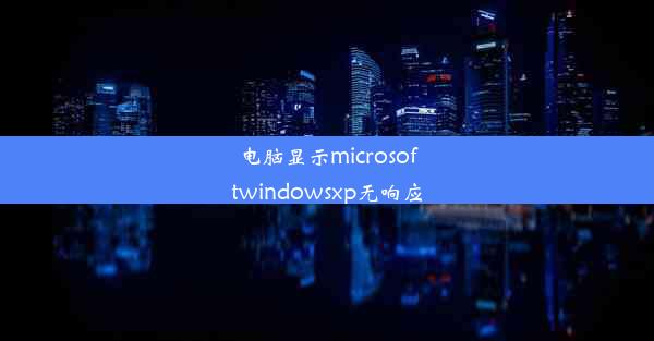 电脑显示microsoftwindowsxp无响应