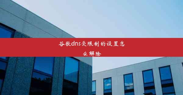 谷歌dns受限制的设置怎么解除