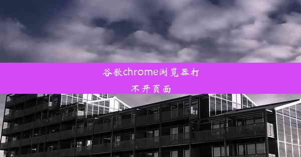 谷歌chrome浏览器打不开页面