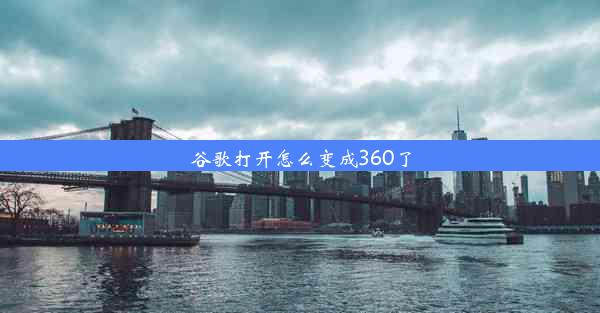 谷歌打开怎么变成360了