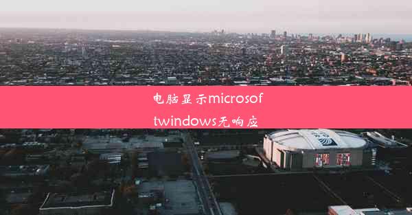 电脑显示microsoftwindows无响应