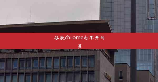 谷歌chrome打不开网页