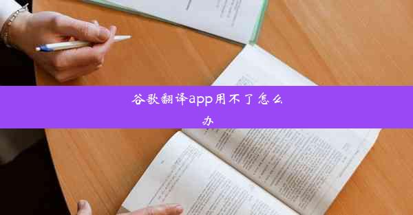 谷歌翻译app用不了怎么办