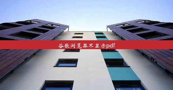 谷歌浏览器不显示pdf