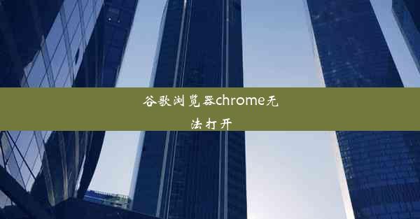 谷歌浏览器chrome无法打开