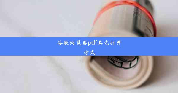 谷歌浏览器pdf其它打开方式