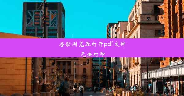 谷歌浏览器打开pdf文件无法打印