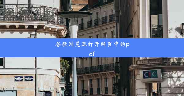 谷歌浏览器打开网页中的pdf